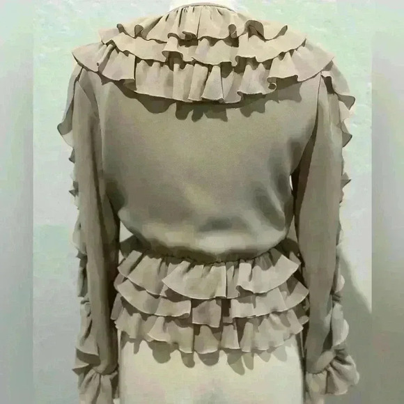 Vintage 1980s Ruffle Galore Blouse **No Tag**Fits Like‎ a Small** - Picture 3 of 12
